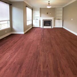 Family room after refinished floors